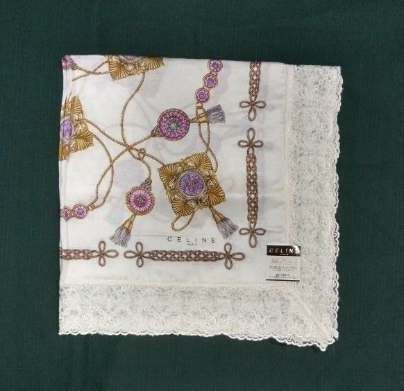 セリーヌ CELINE レース付 シルク混 ハンカチ｜Yahoo!フリマ（旧PayPay