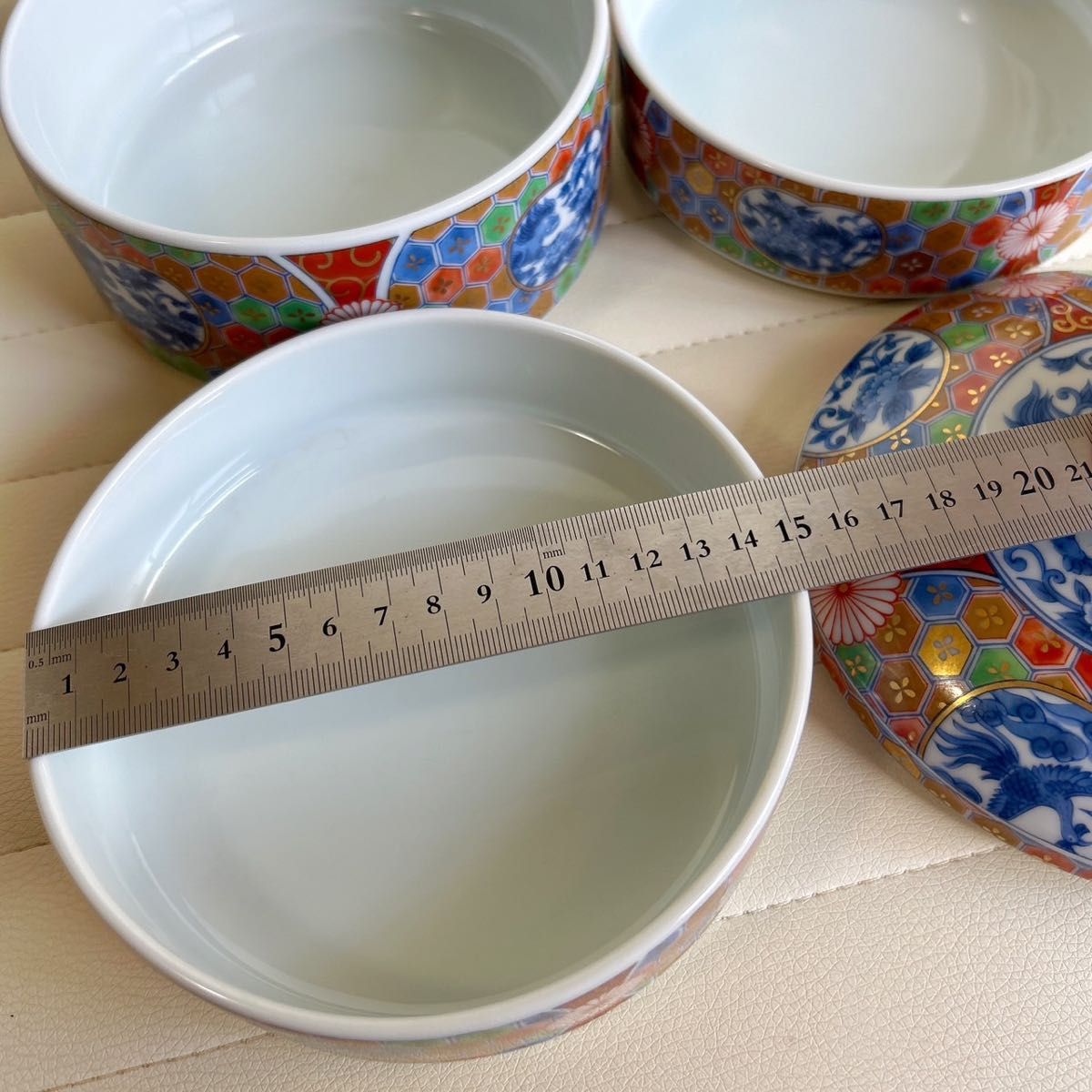 前畑 庫山窯 金彩 亀甲紋獅子 三段重 おせち器 お正月 蓋付き 古伊万里