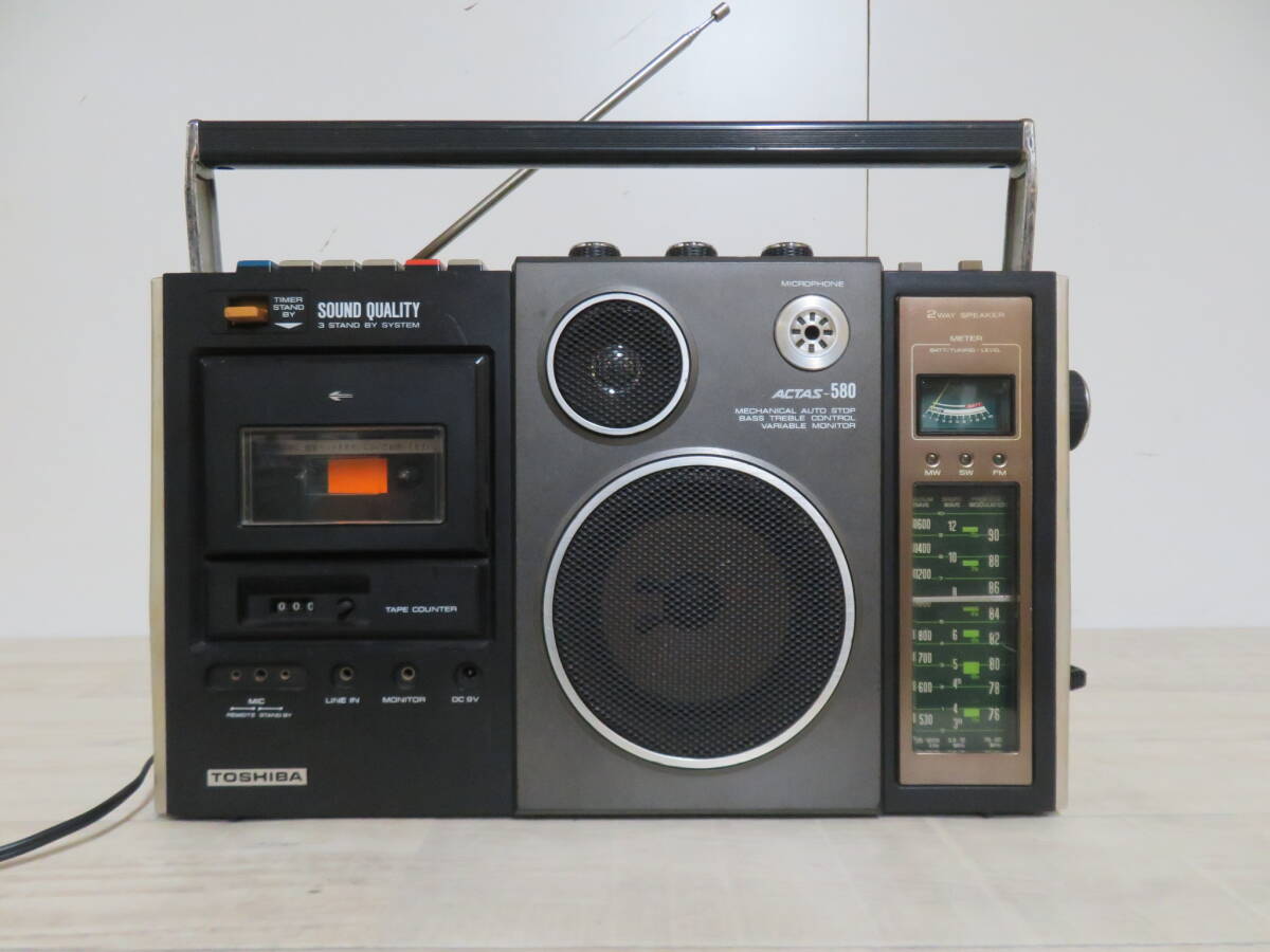 rare! TOSHIBA Toshiba RT-580F ACTAS-580 radio-cassette that time