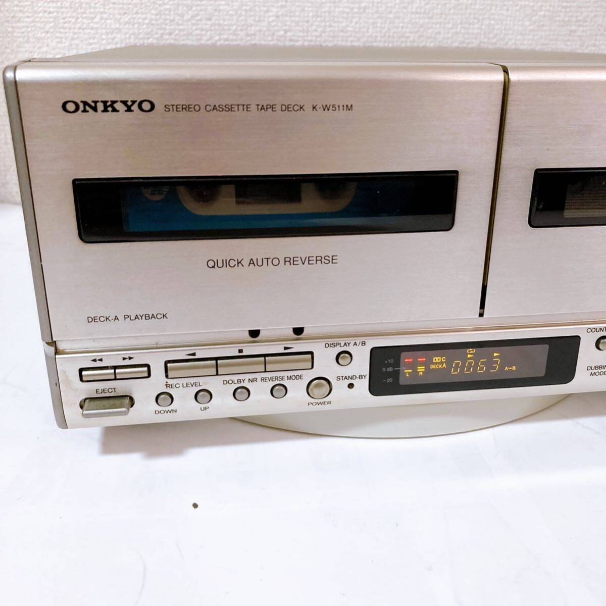 オンキョー カセットテープデッキ K-W511M 【ONKYO カセットデッキ