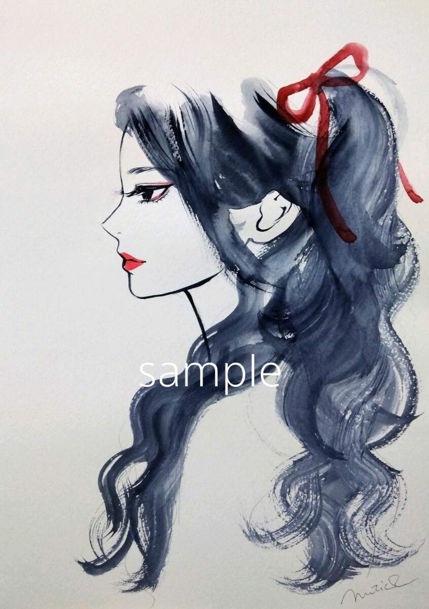 24531A 肉筆原画 手描きイラスト 絵画 ドローイング 24531A 肉筆原画