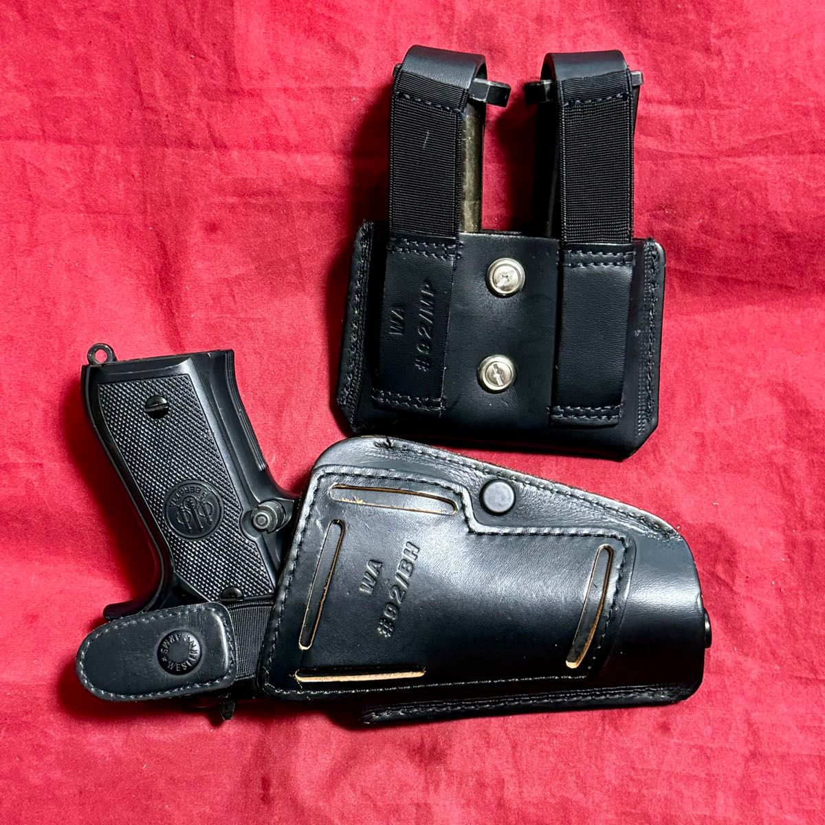 期間限定価格 整備済 WA 黒革製 ベレッタ M92F用 ヒップホルスター