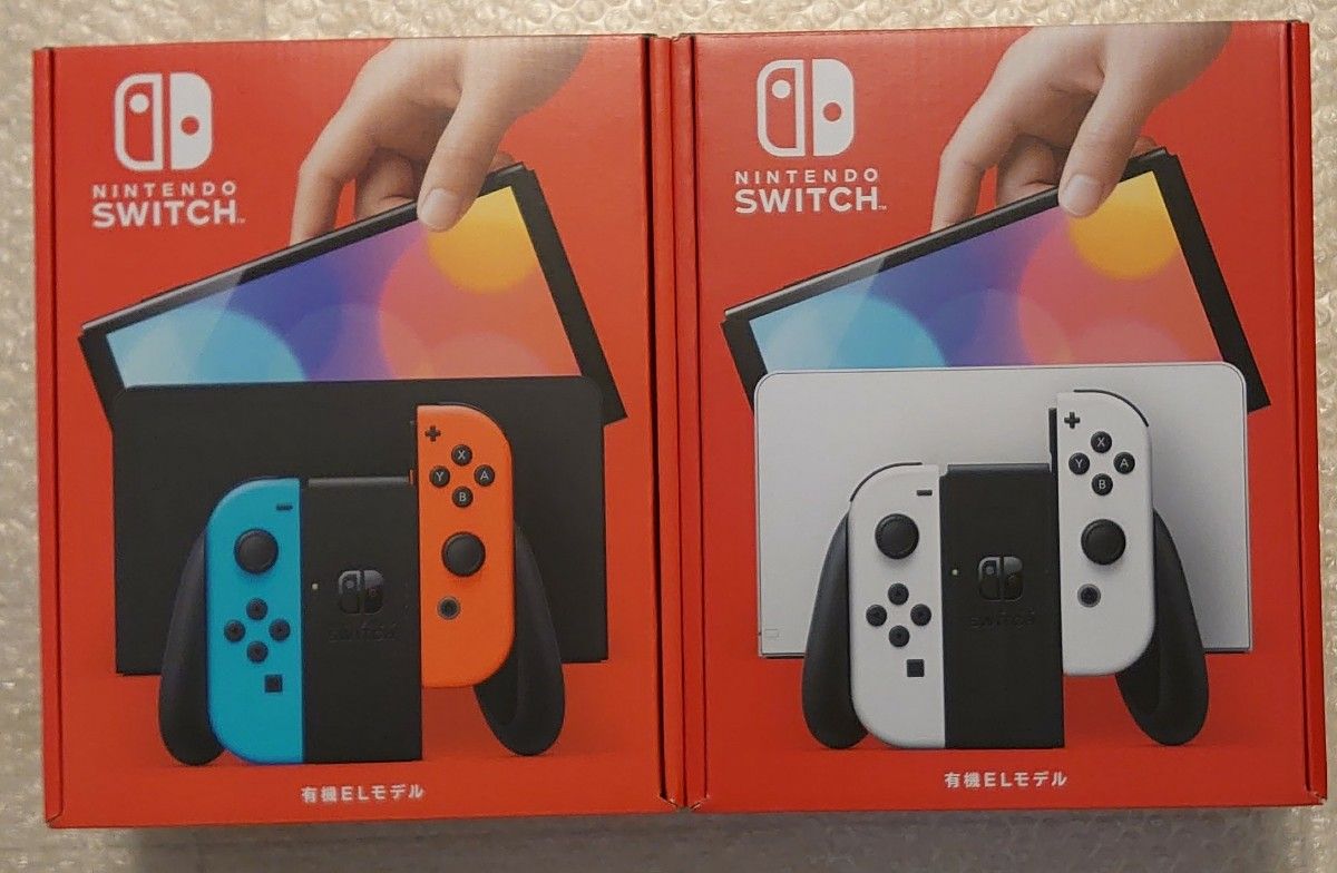 2台セット 店舗印無し 新品 未開封 任天堂スイッチ switch 本体 有機el