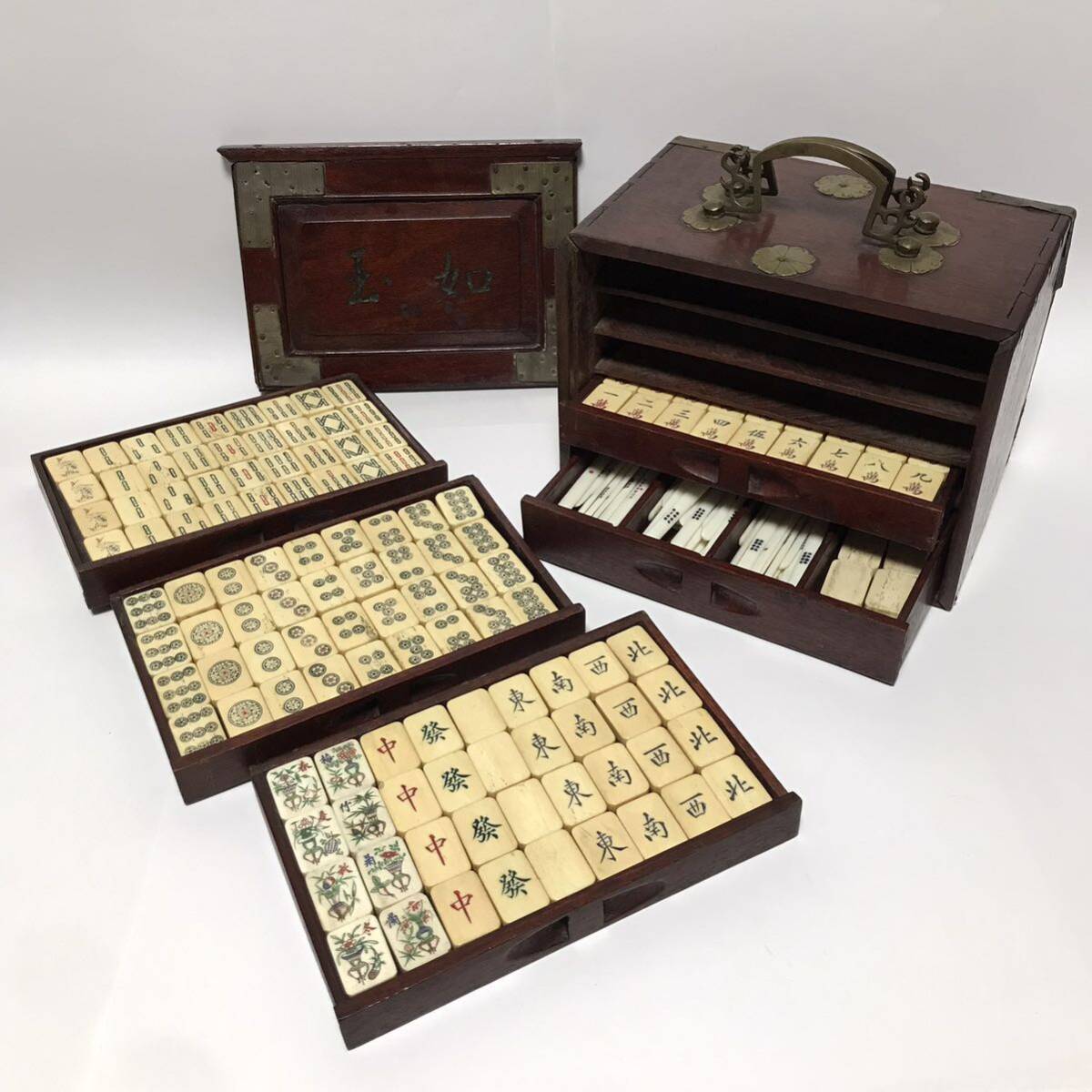 雲昌觥 伝統的な牛骨麻雀唐木箱セット 2026年最新】牛骨 麻雀の人気