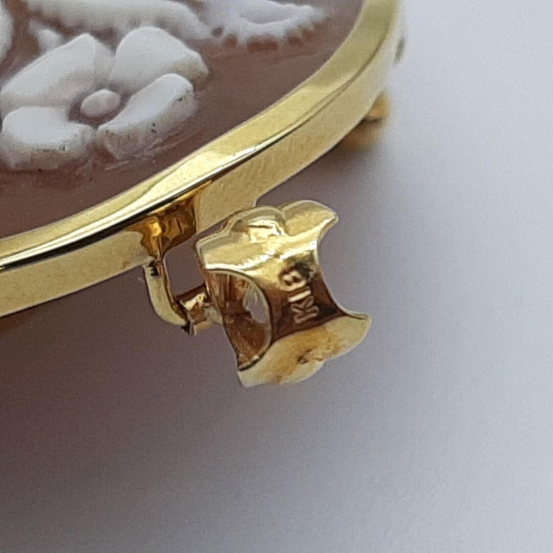 美品】カメオ ブローチ アクセサリー シェルカメオ ペンダントトップ
