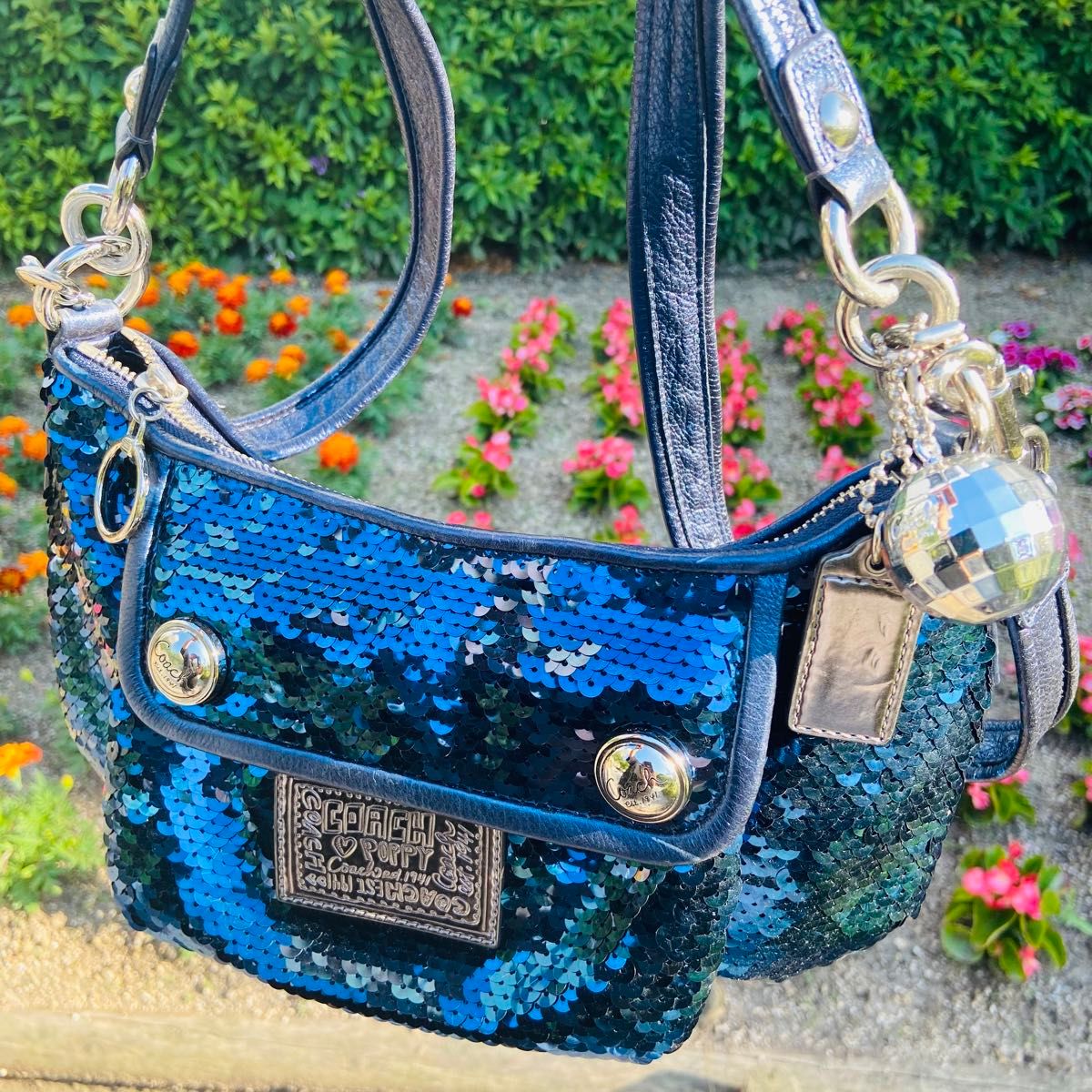 定価5万 貴重 2way COACH コーチ ショルダーバッグ スパンコール