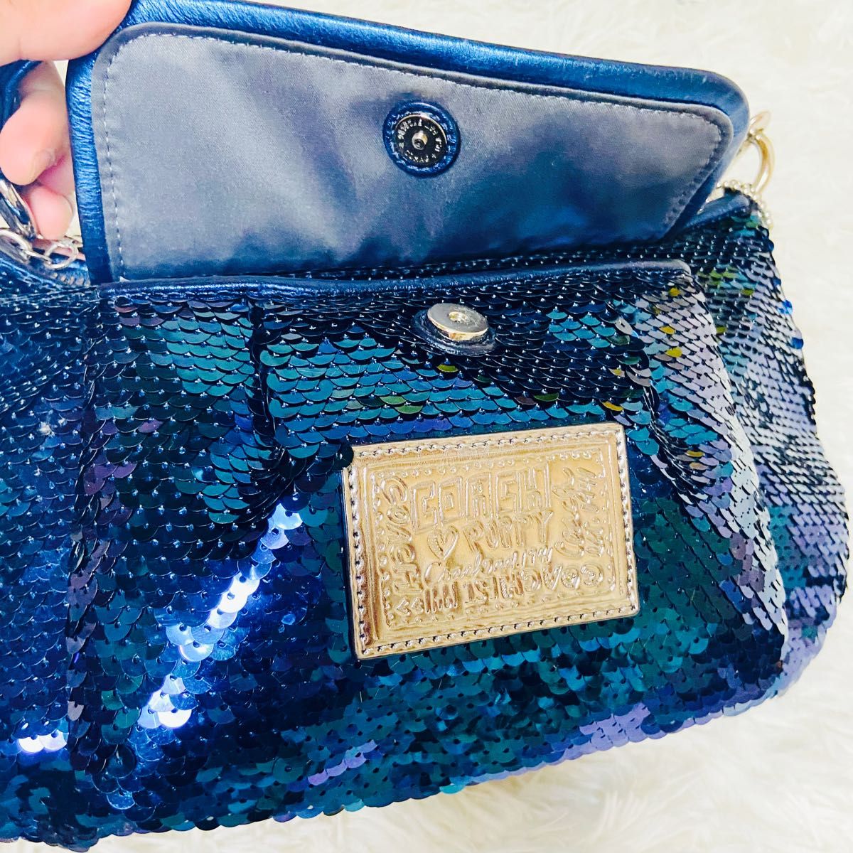 定価5万 貴重 2way COACH コーチ ショルダーバッグ スパンコール