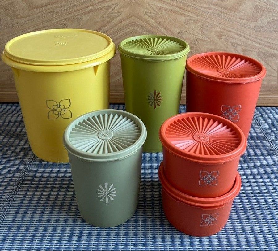 Tupperware】マキシデコレーター ジャイアント 6個セット レトロ