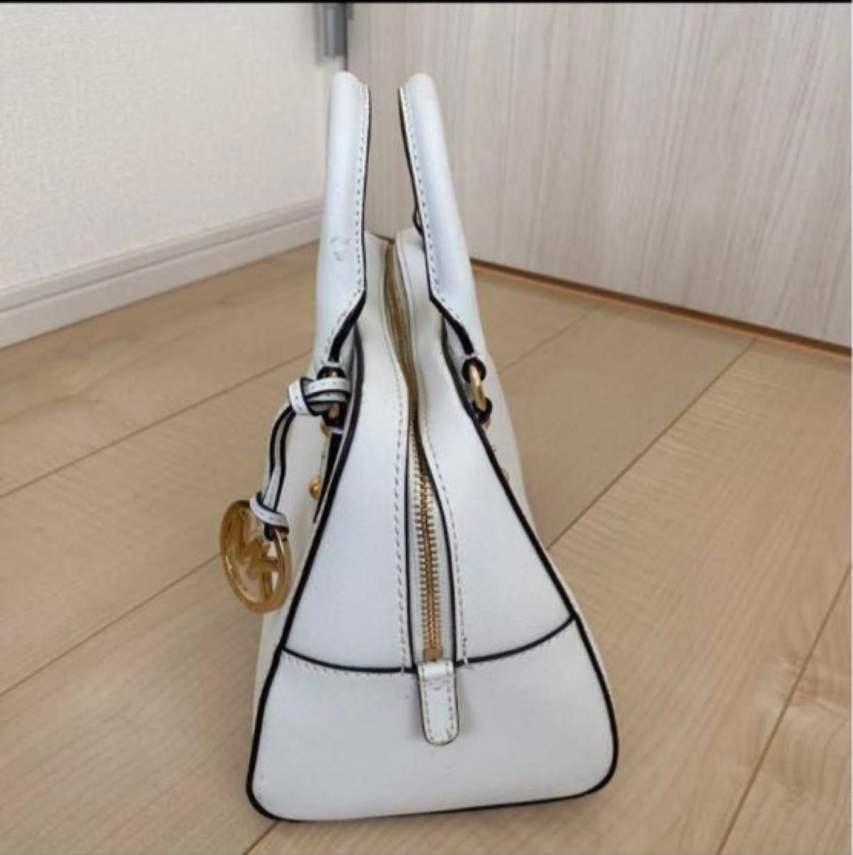 未使用 MICHAEL KORS マイケルコース 2ウェイ 白 レザー ショルダー