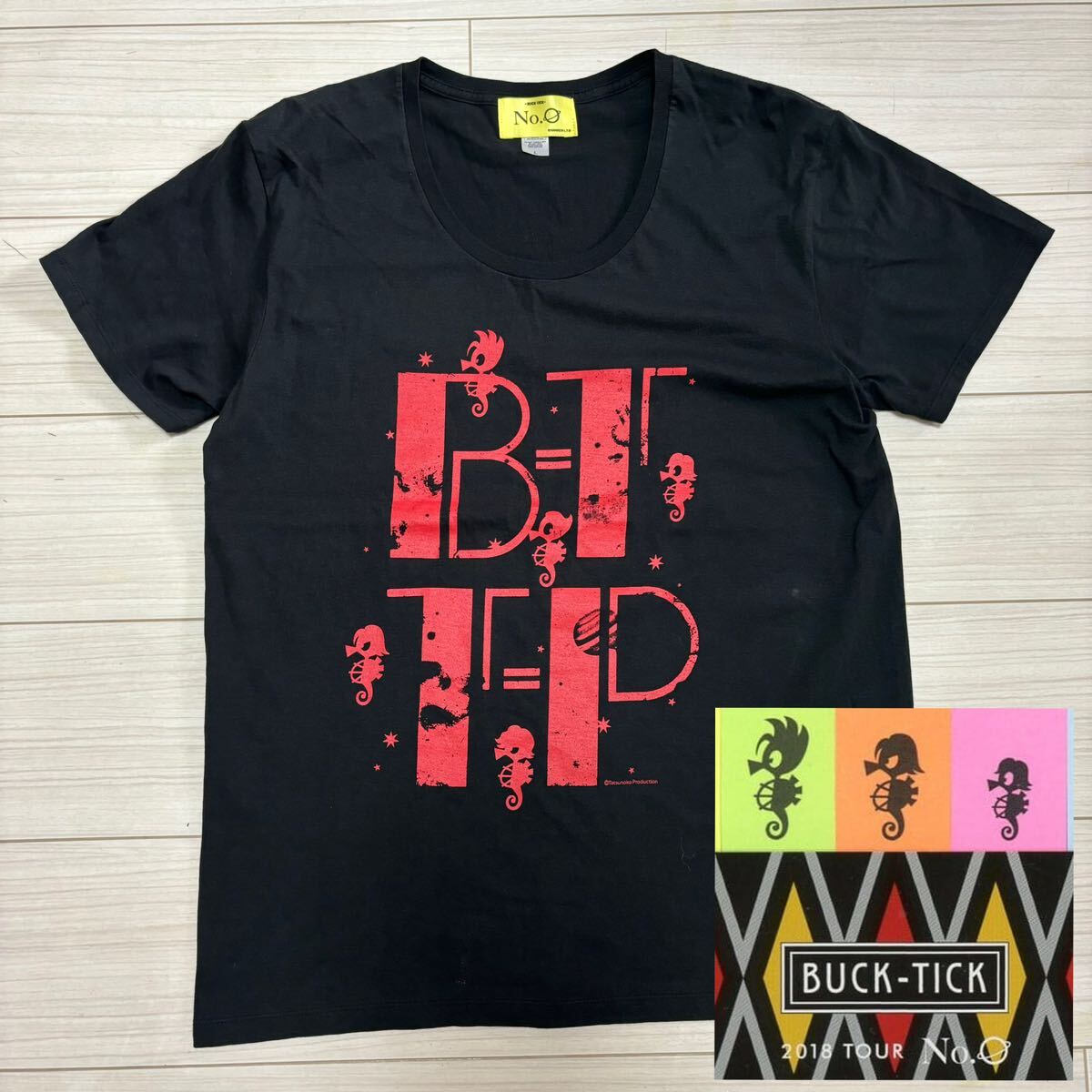 BUCK-TICK タツノコプロ 2018 TOUR No 0 UネックTシャツ L 黒 ブラック