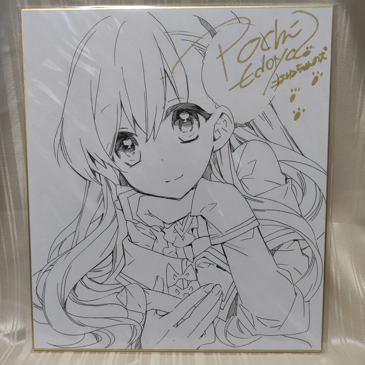 直筆イラスト、サイン色紙 アニメ ゲーム 当選 抽選 原画 オンライン