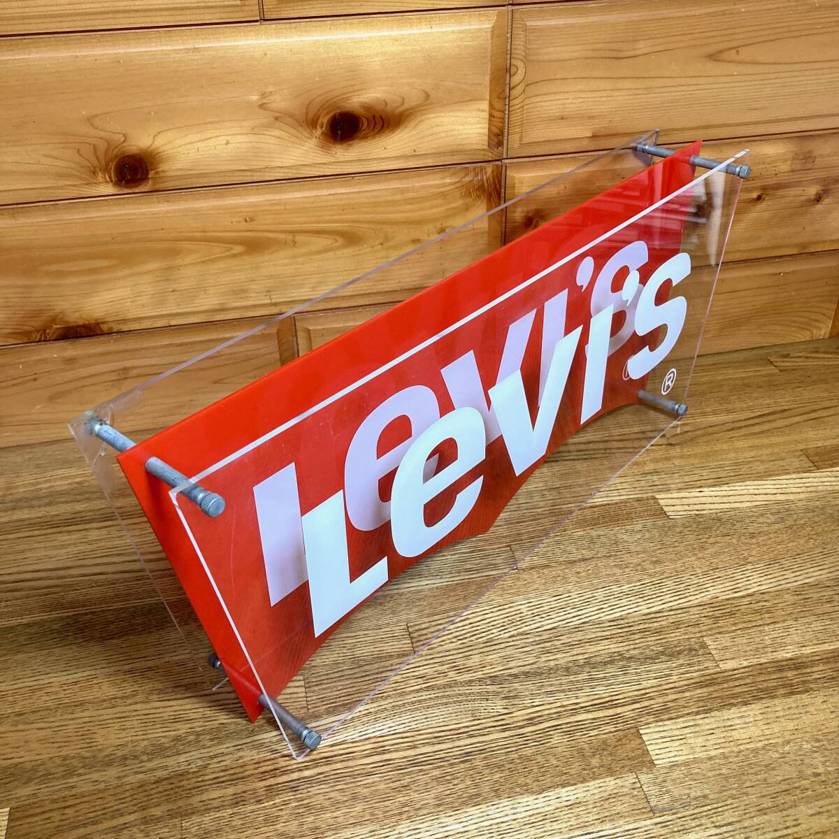即決 送料無料 リーバイス アクリル製 立体 両面看板 非売品 店舗用