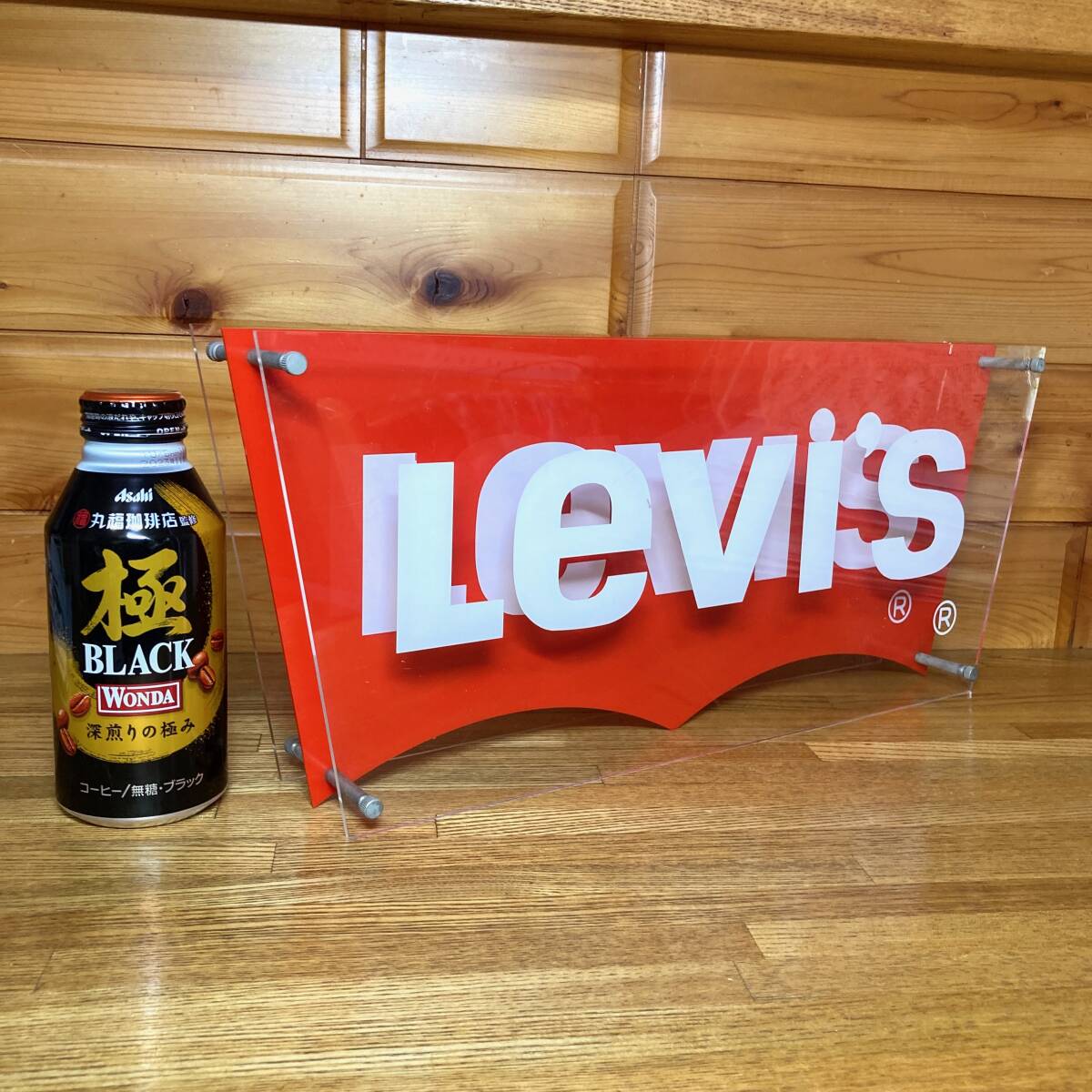 即決 送料無料 リーバイス アクリル製 立体 両面看板 非売品 店舗用