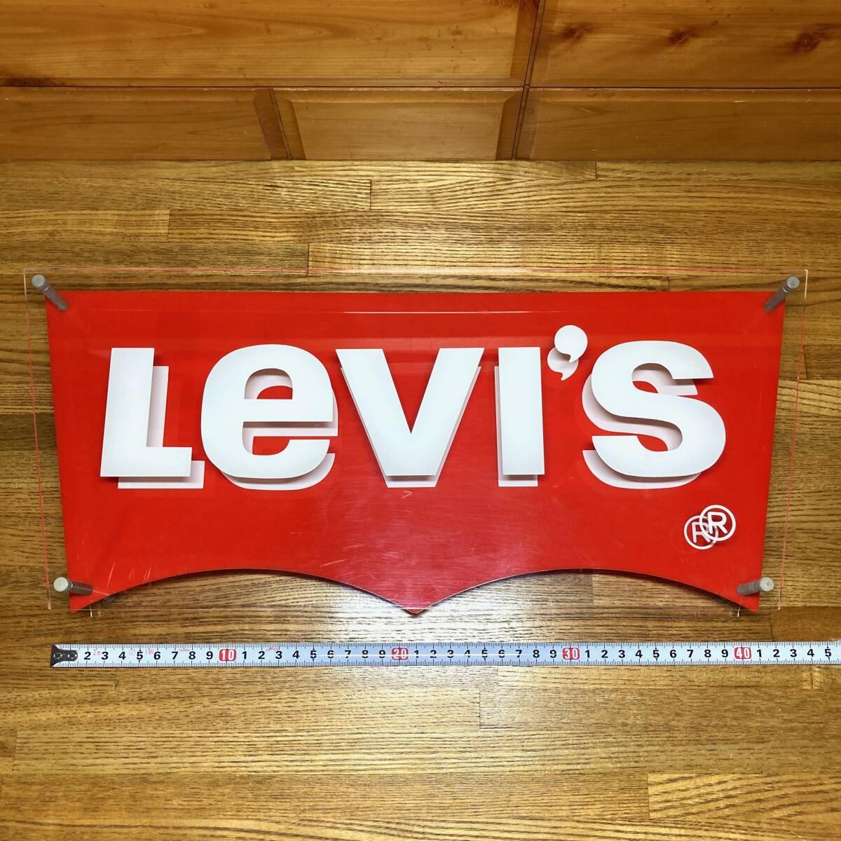 即決 送料無料 リーバイス アクリル製 立体 両面看板 非売品 店舗用
