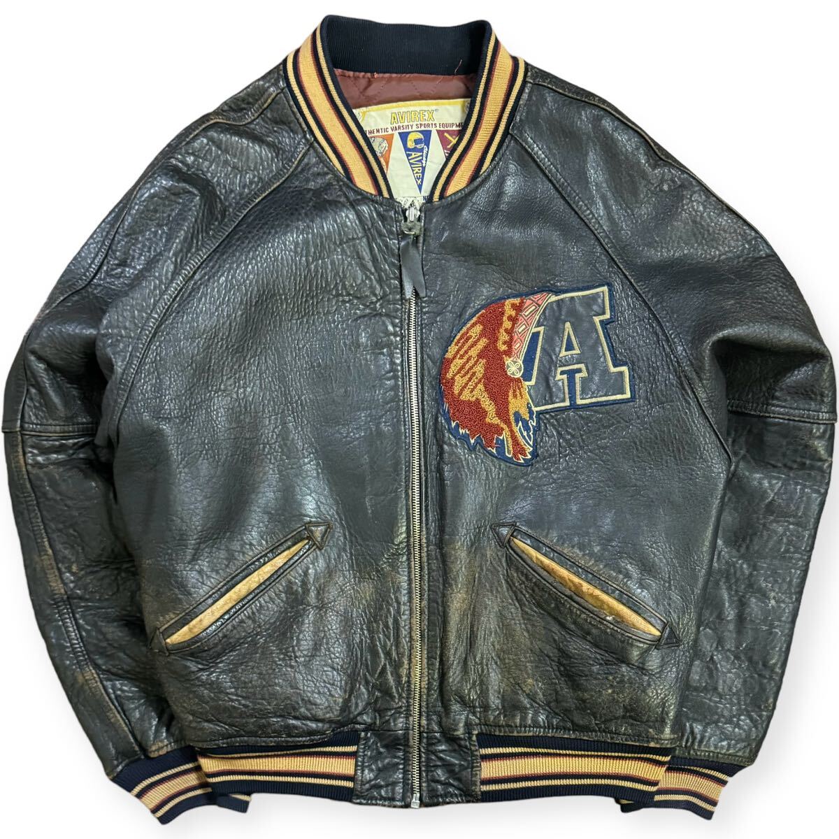 雰囲気系 AVIREX アヴィレックス ビンテージ バックロゴ インディアン