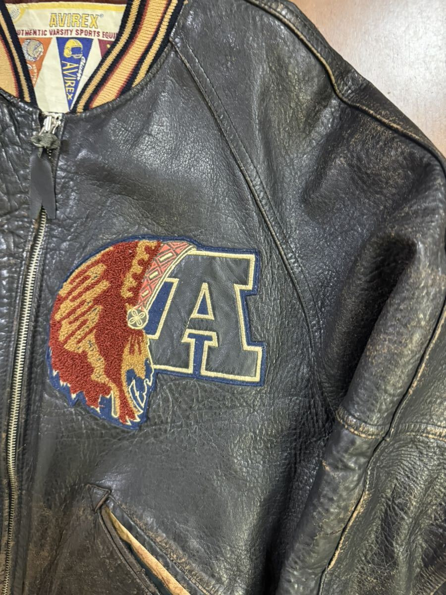 雰囲気系 AVIREX アヴィレックス ビンテージ バックロゴ インディアン