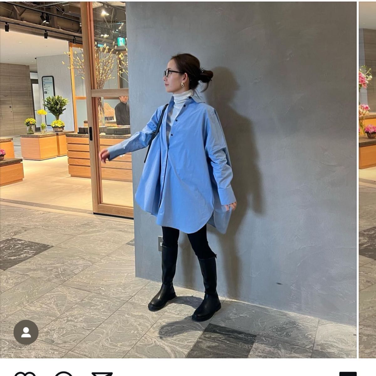 お値下げしました machatt マチャット オーバーサイズシャツ ブルー