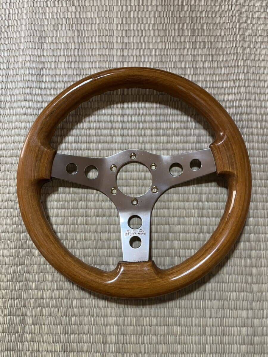 当時物 当時物 OBA 丸穴 30パイ ステアリング 旧車 30cm 暴走族 族