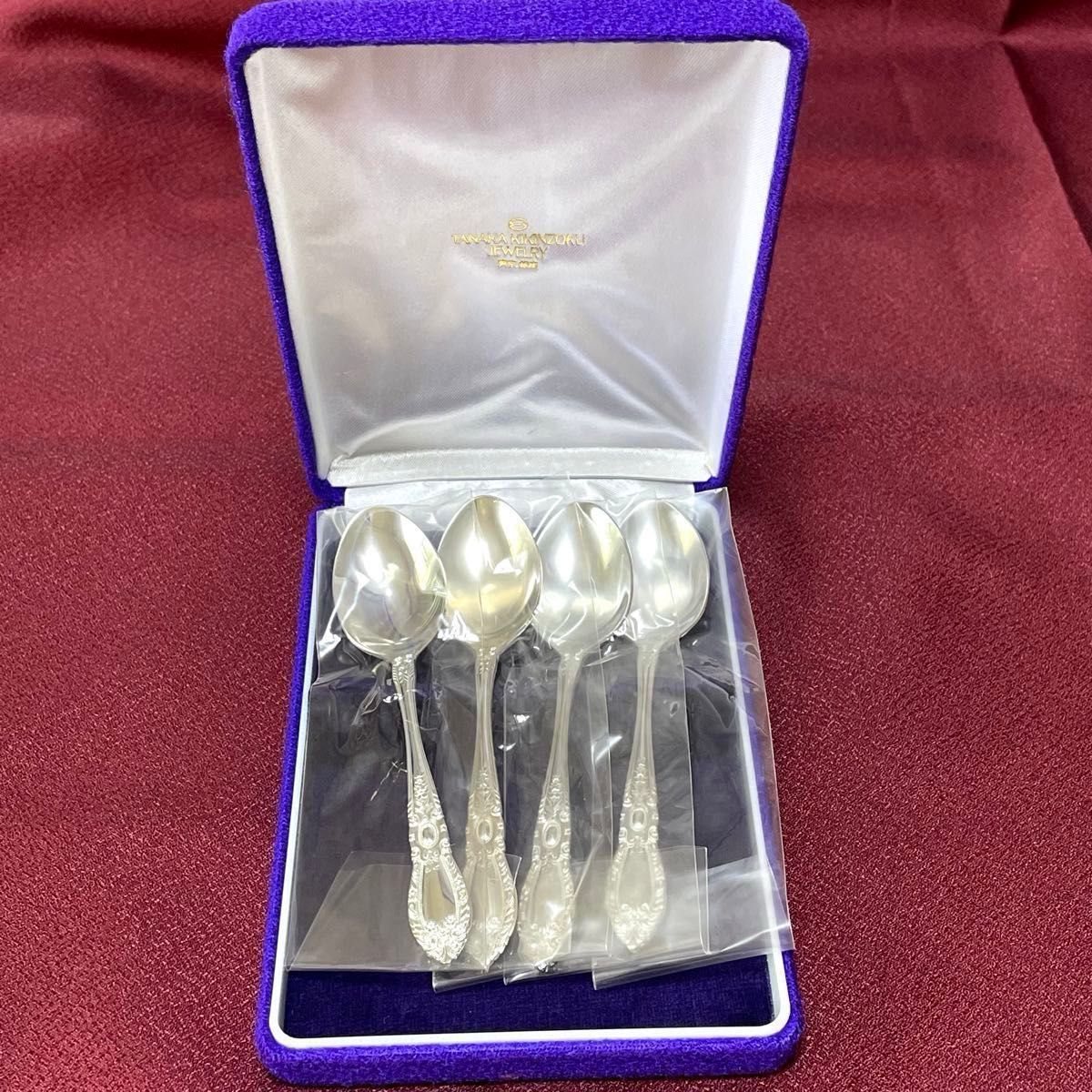 未使用》田中貴金属工業 シルバー925 スプーン4本セット 刻印あり