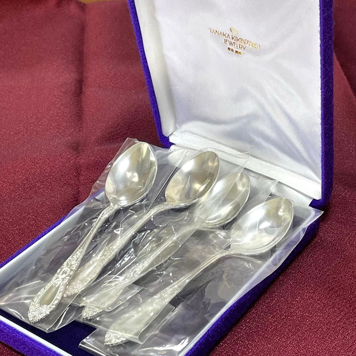 未使用》田中貴金属工業 シルバー925 スプーン4本セット 刻印あり