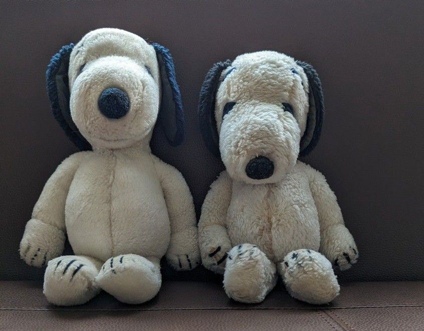 USED】40年前くらい購入 昭和 レトロ スヌーピーぬいぐるみ 2匹セット