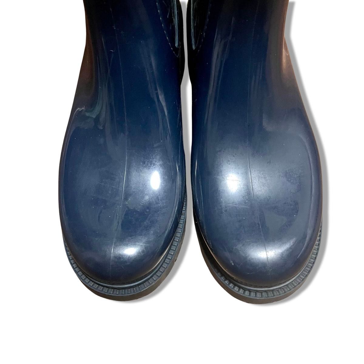 美品ルイ・ヴィトン レインブーツ 長靴 ネイビーブルー39サイズ 一点物
