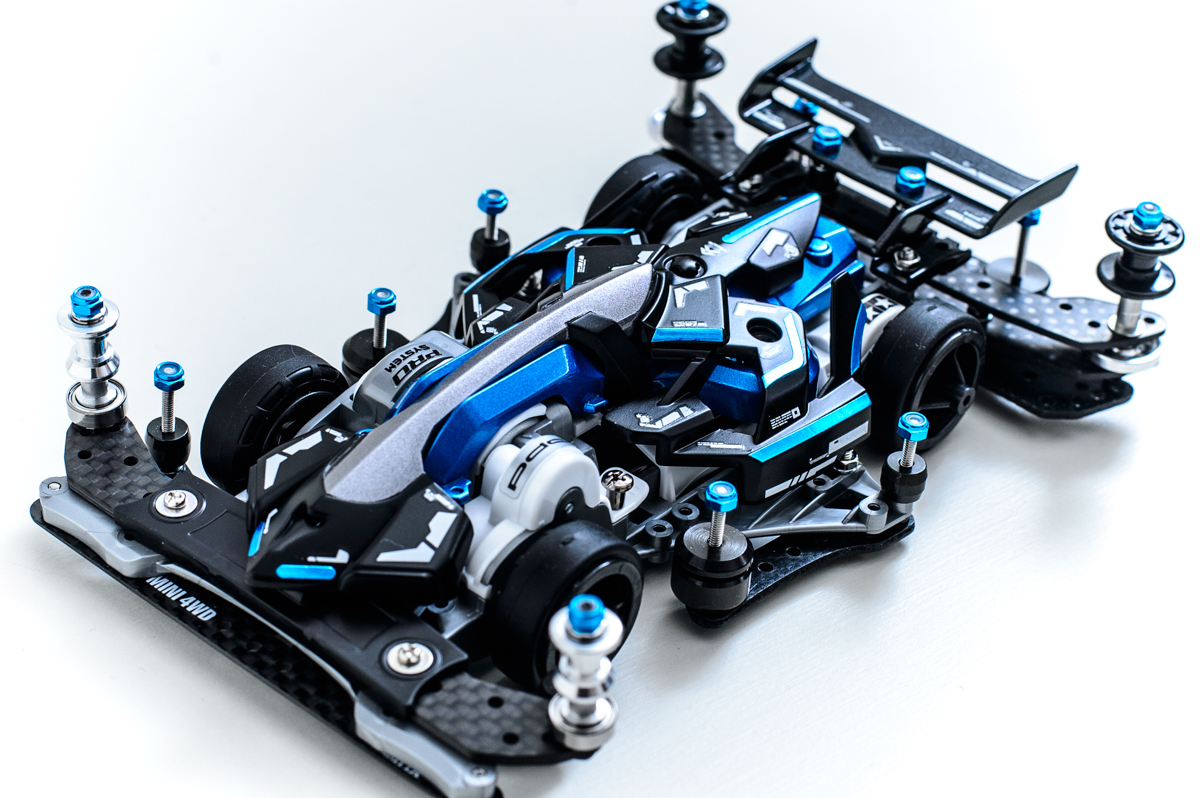 ミニ四駆完成品 マッハフレームFM-A フルベアリング塗装済み未走行