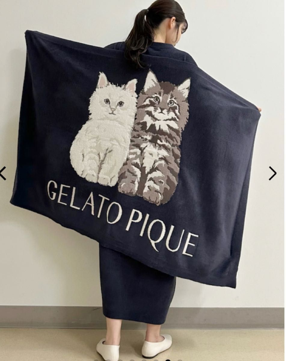 ジェラートピケ ツインキャットジャガードブランケット｜Yahoo!フリマ