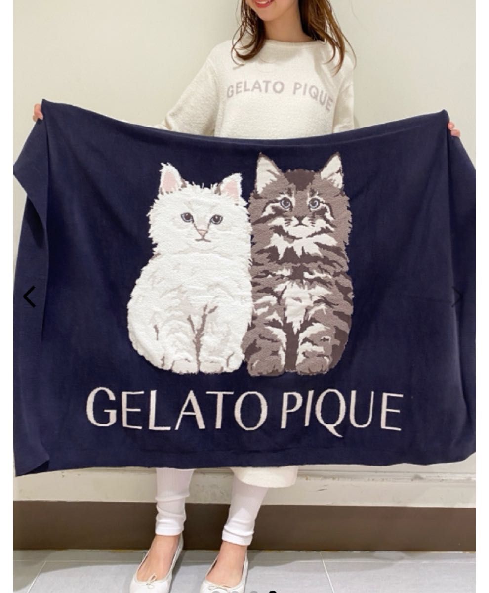 ジェラートピケ ツインキャットジャガードブランケット｜Yahoo!フリマ