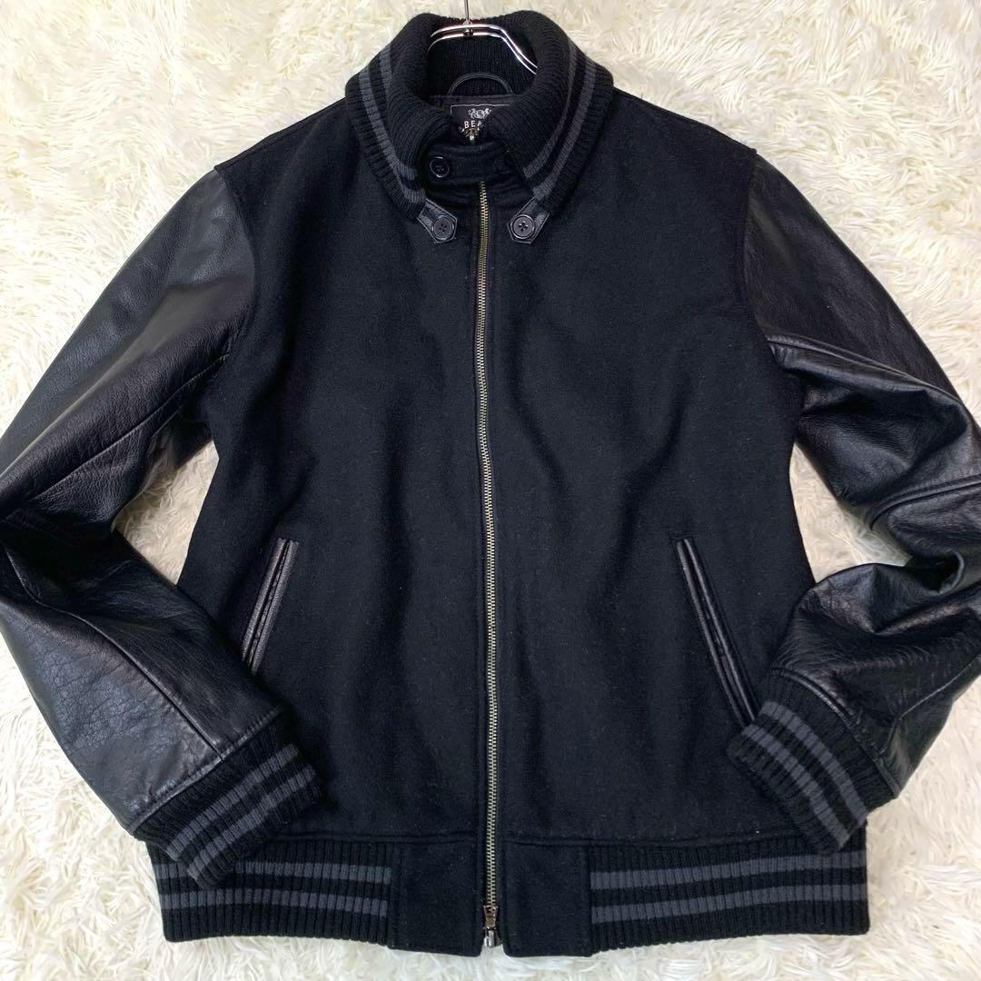 希少 XL ビームスハート【極上の袖 牛革 切替】 BEAMS HEARTスタジャン