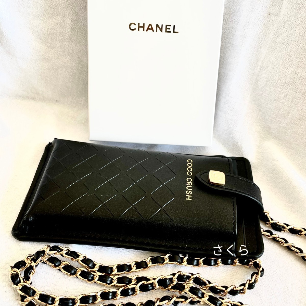 シャネル ノベルティ ポーチ カードケース チェーン付きCHANEL