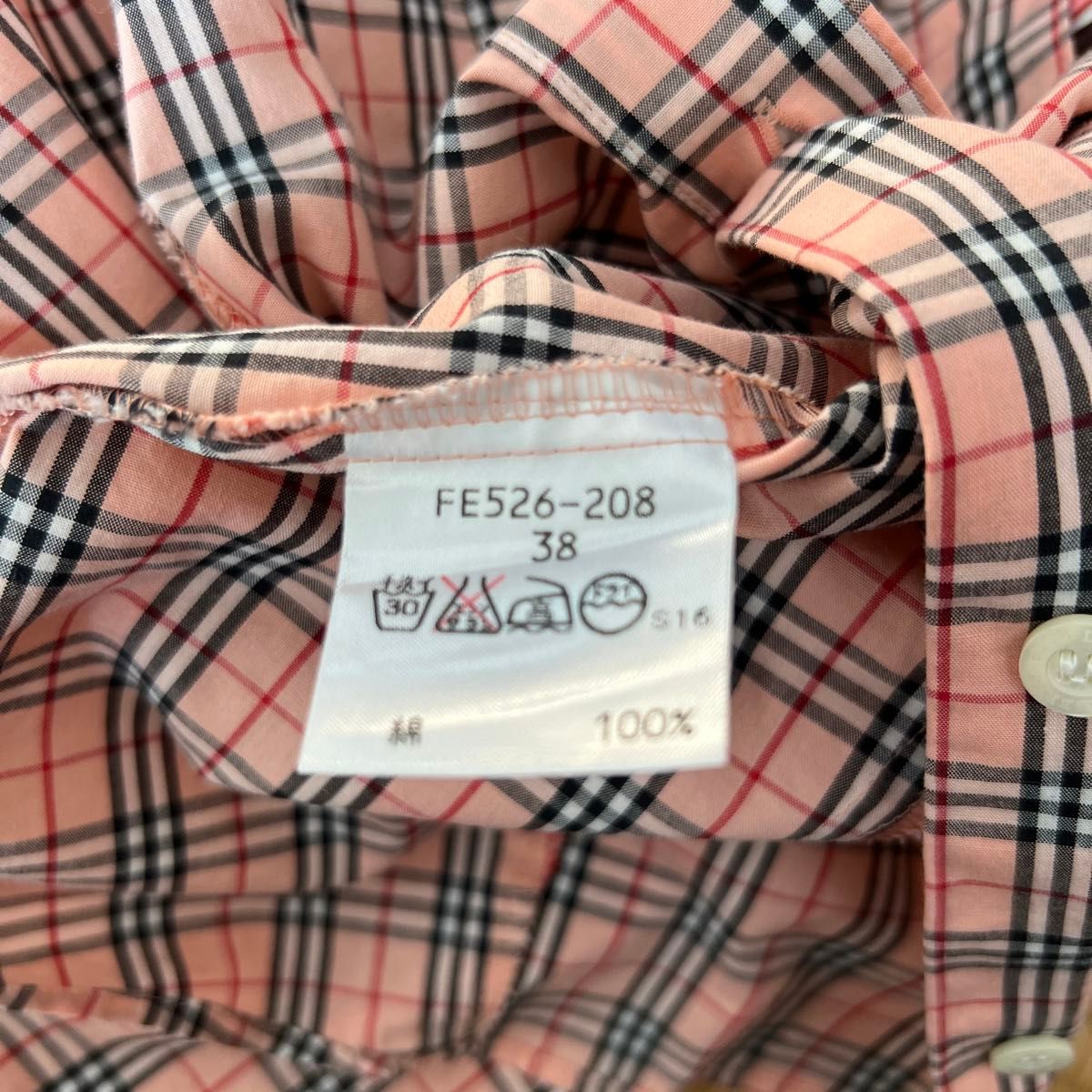 美品 BURBERRY バーバリーブルーレーベル トップス ブラウス 七分袖