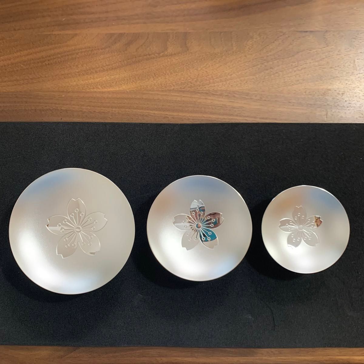 銀杯 大蔵省造幣局製 桜紋 純銀 silver 大中小3点セット｜Yahoo!フリマ