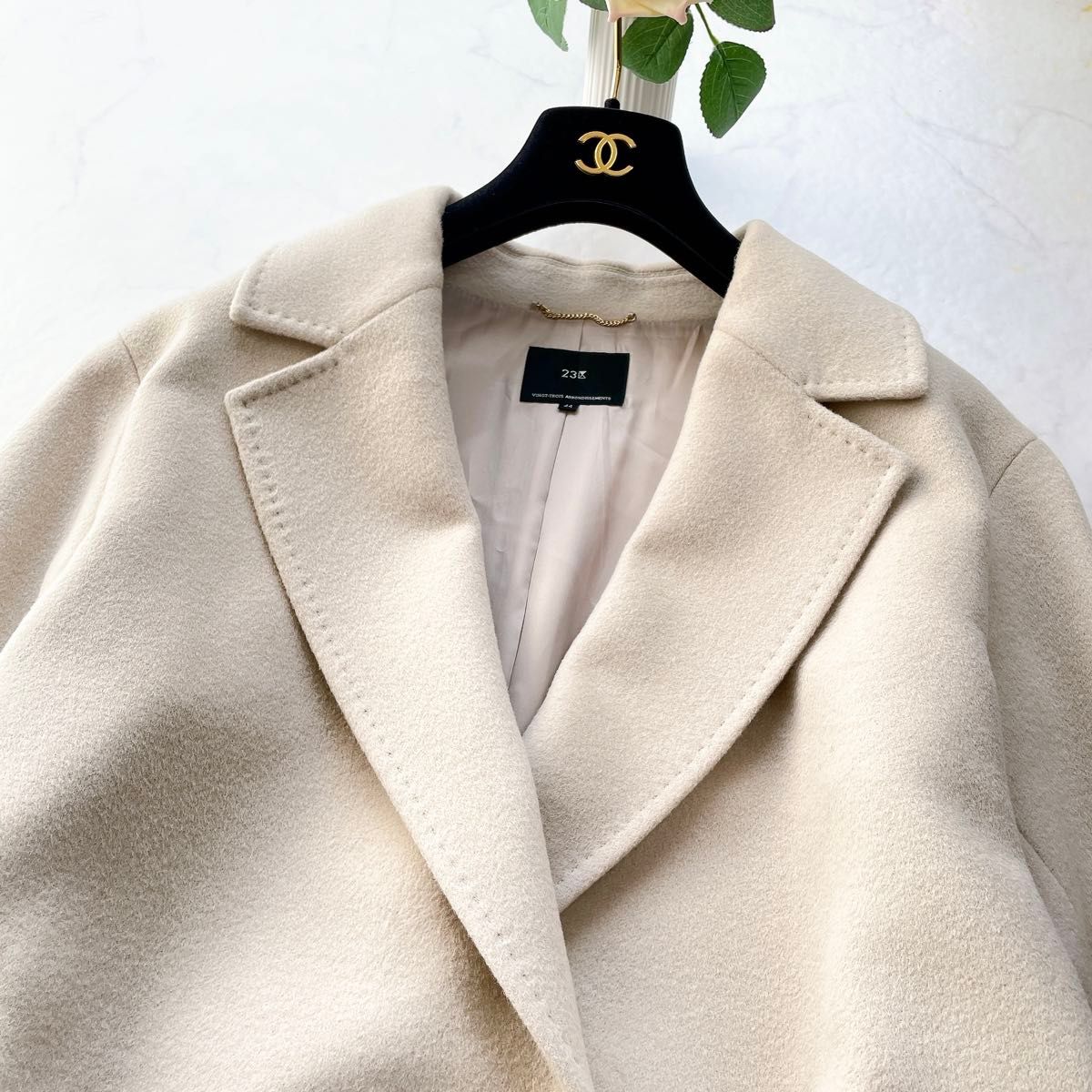 23区】新品未使用 2019年 ウールアンゴラビーバーチェスターコート 44