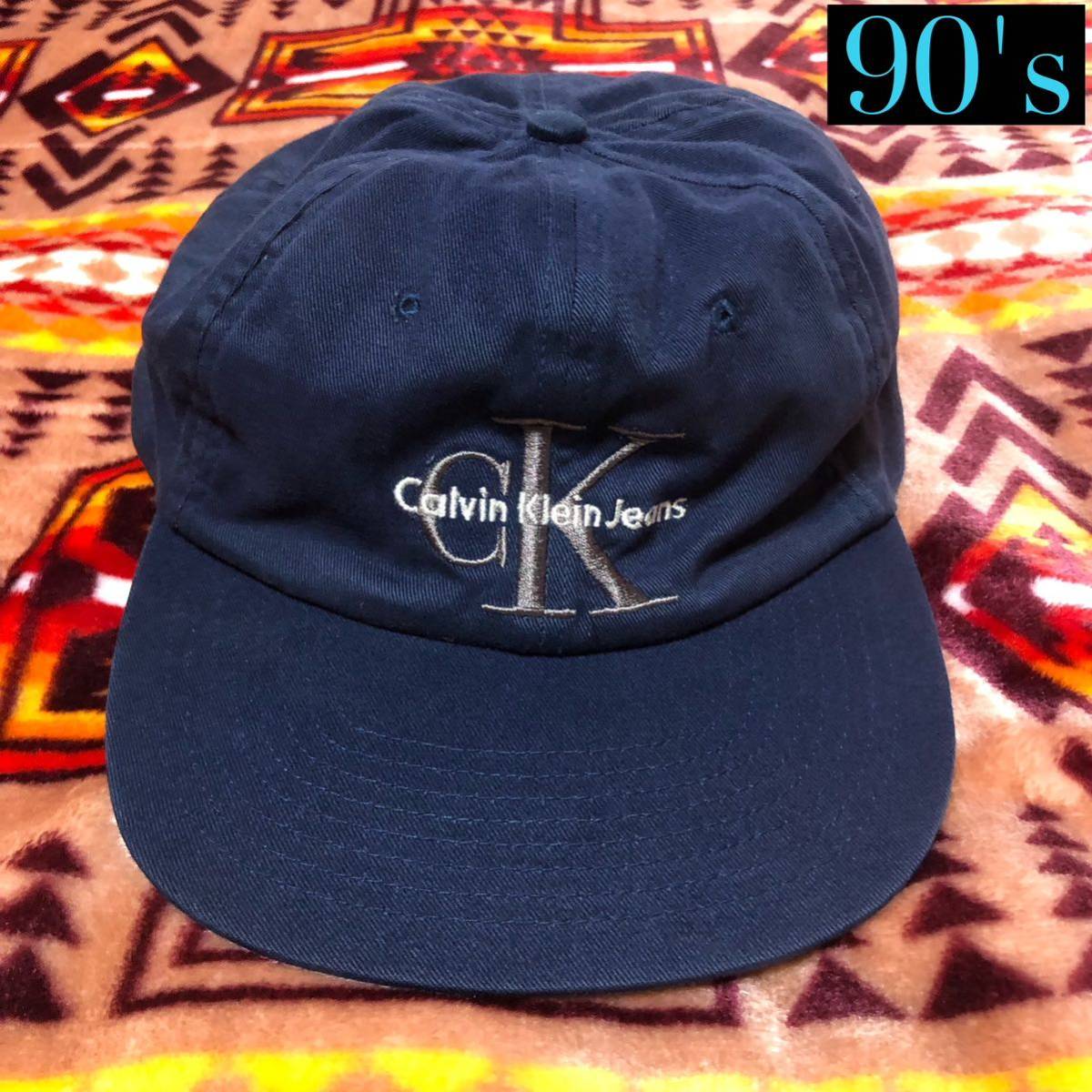 90's Calvin Klein Jeans Cap キャップ ネイビー カルバンクライン