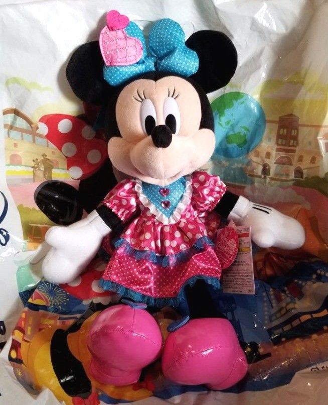 未使用／お顔厳選】ミニーマウス ぬいぐるみ 紙タグ付き『ミニーの
