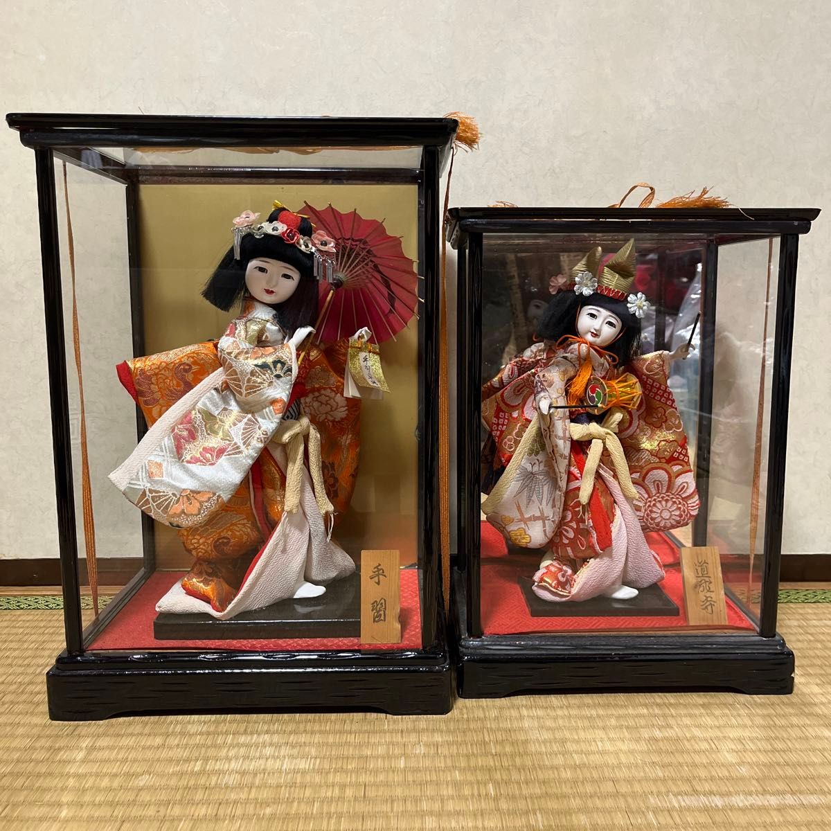 昭和アンティーク 日本人形 2セット レトロ ガラスケース入り｜Yahoo