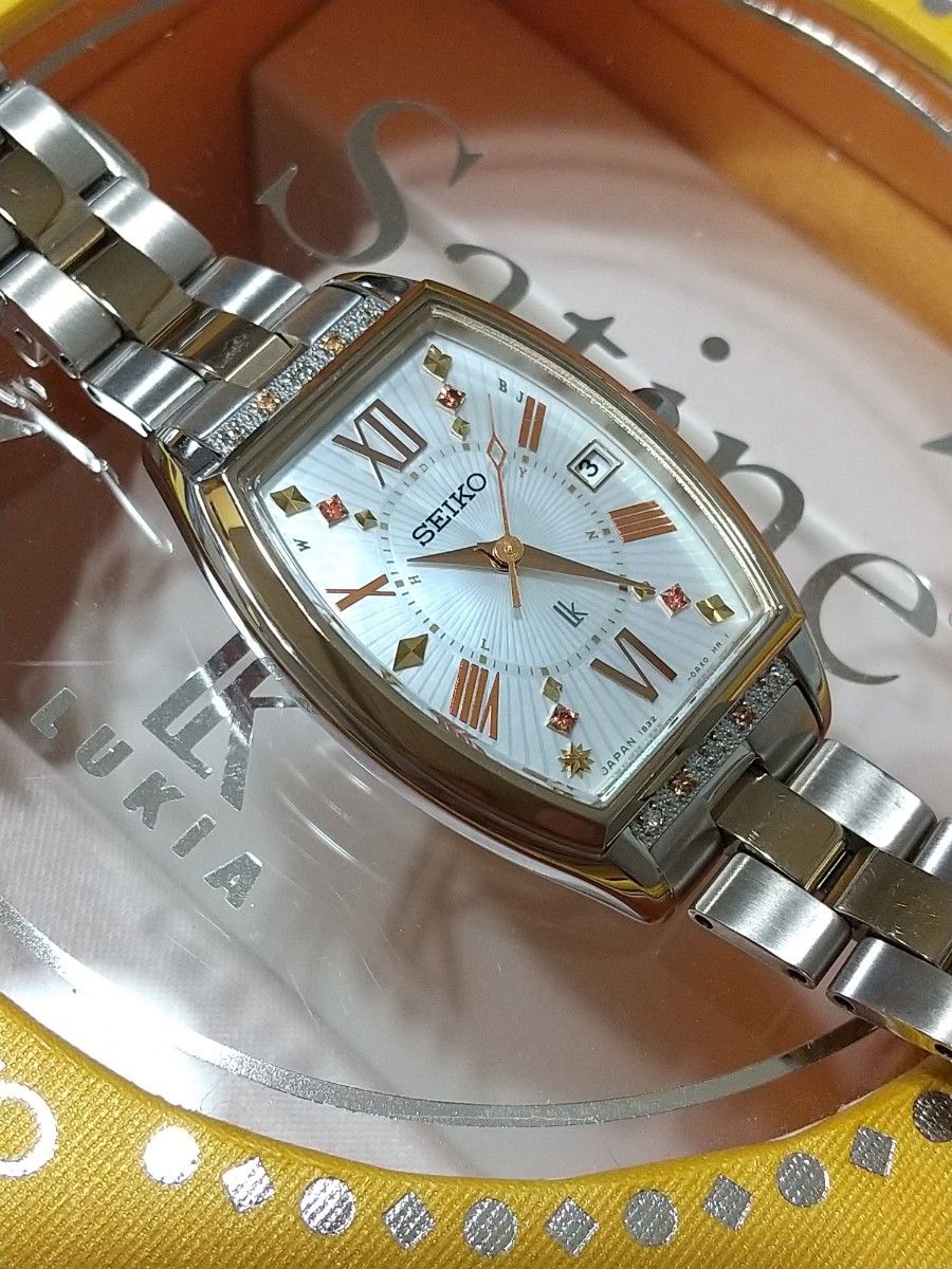 セイコー ルキア 美品ピエール・エルメコラボ 限定モデルダイヤ 電波