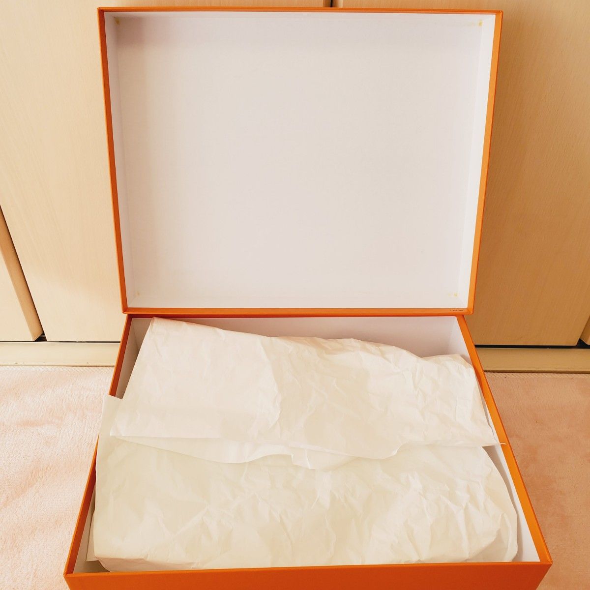 エルメス HERMES ピコタンMM用 空き箱 空箱 オレンジ ボックス 大きな