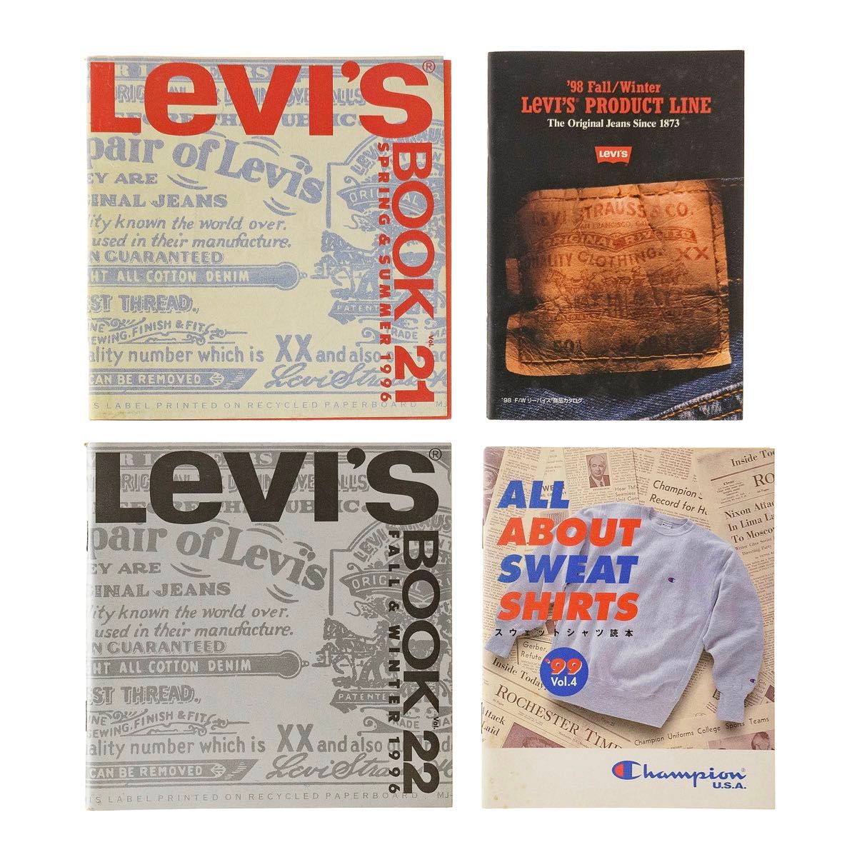 4冊セット】1996年 リーバイスブック Vol 21・22 '98 F/W 商品カタログ