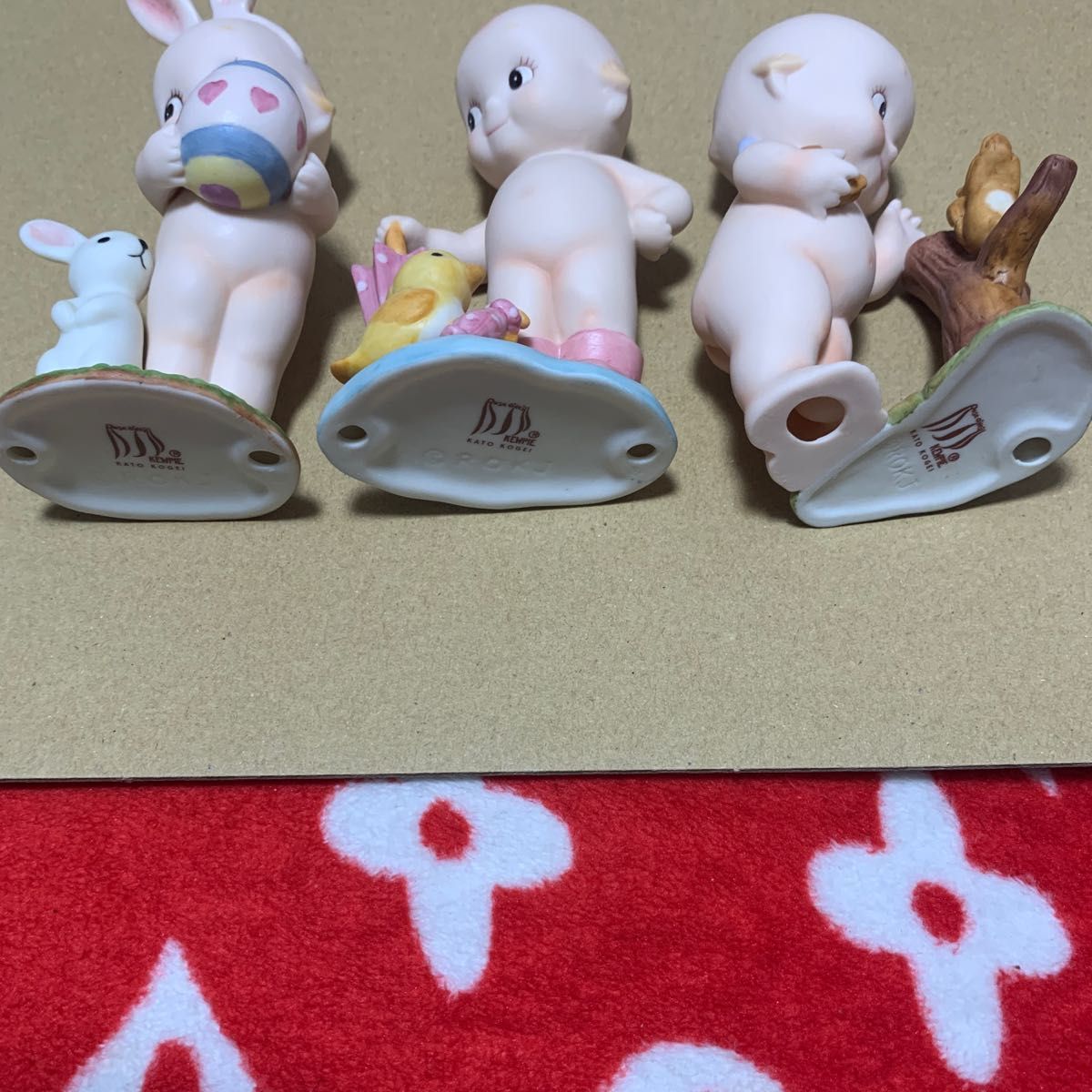 加藤工芸 ローズオニールキューピー 陶器 置物 5点セット｜Yahoo