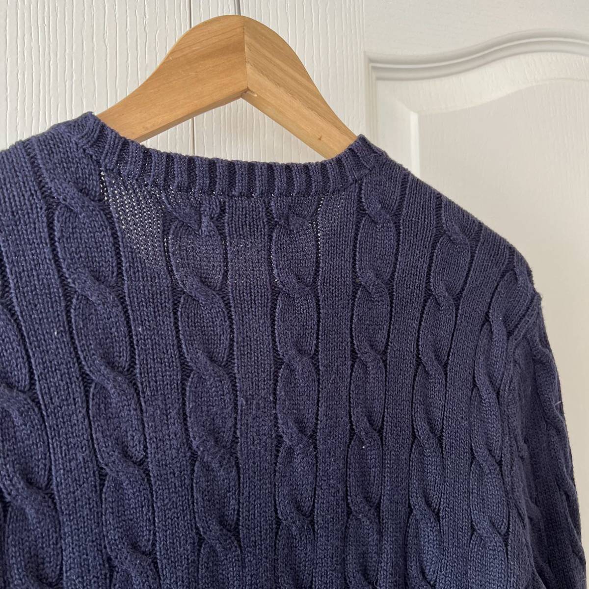 Ralph Lauren ラルフローレン ケーブル ニット セーター S ネイビー 紺