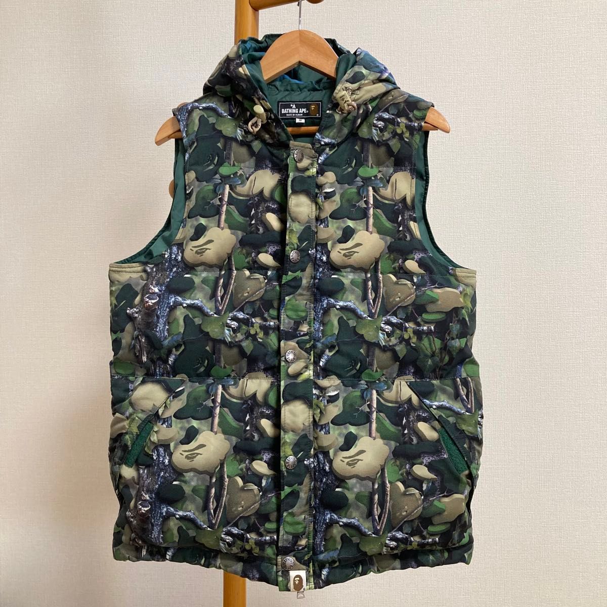A BATHING APE エイプ リアルツリー カモフラ ダウンベスト 迷彩