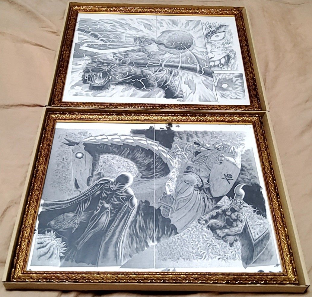 ベルセルク複製原稿 専用額縁（ゴールド）付き 大ベルセルク｜Yahoo