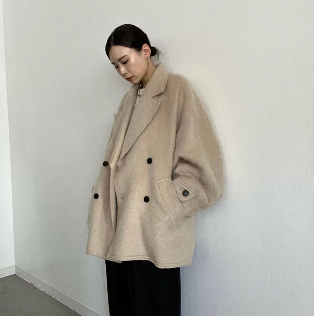 新品未使用】louren シャギーダブルコート ベージュ｜Yahoo!フリマ（旧