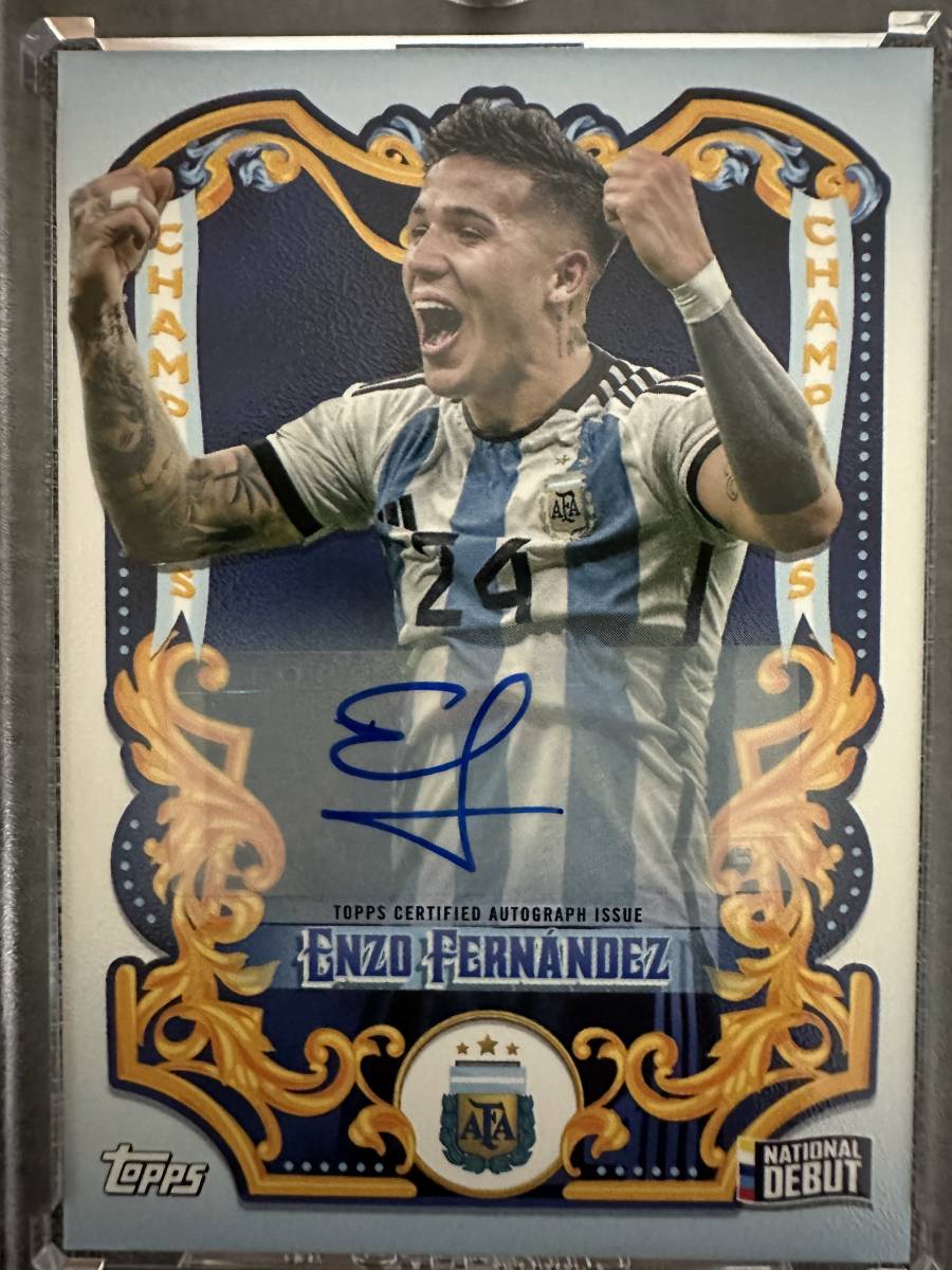 ultra rare! topps Argentina fileteado enzo fernandez champions