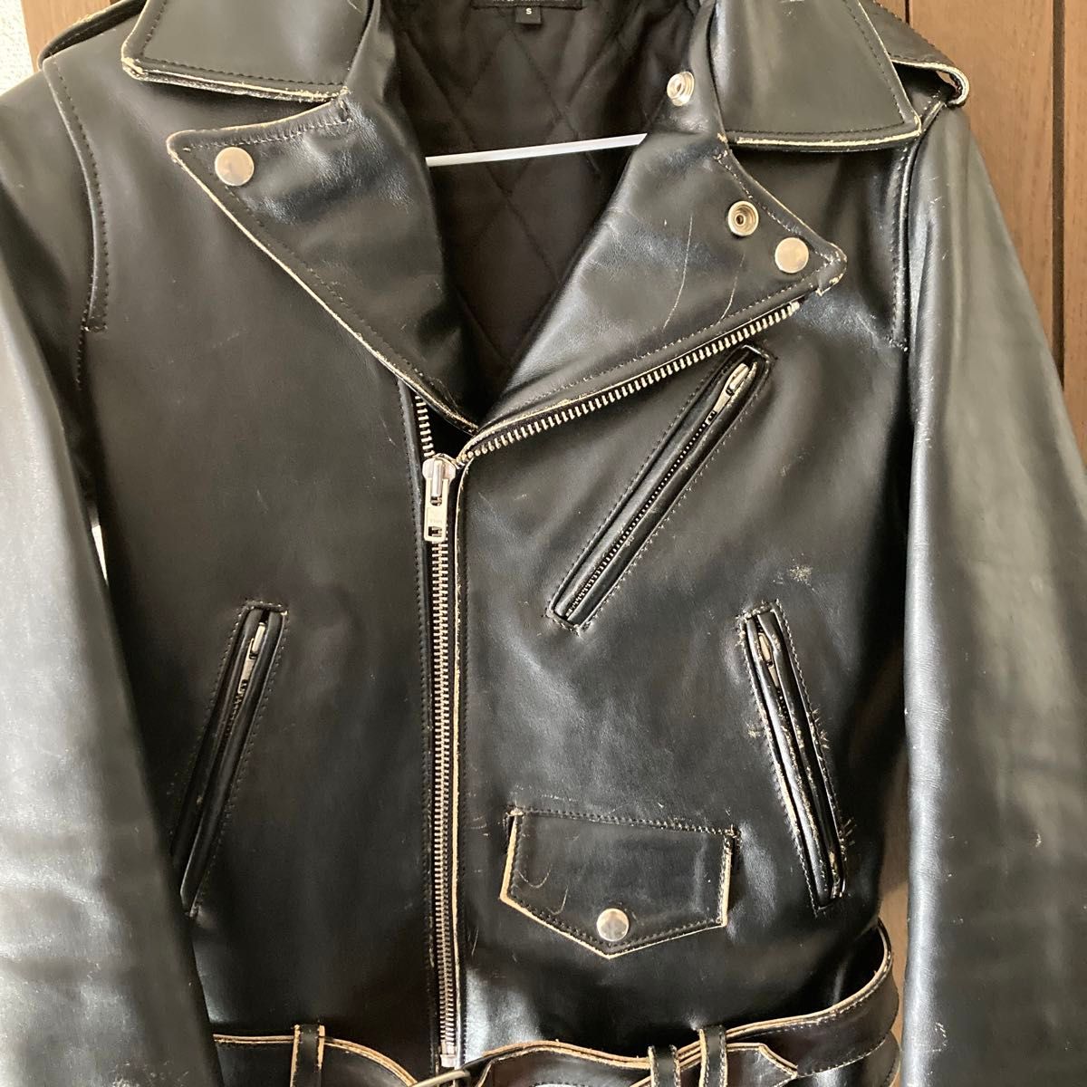 A P C アーペーセー レザー ダブル ライダース ジャケット 牛革 Double