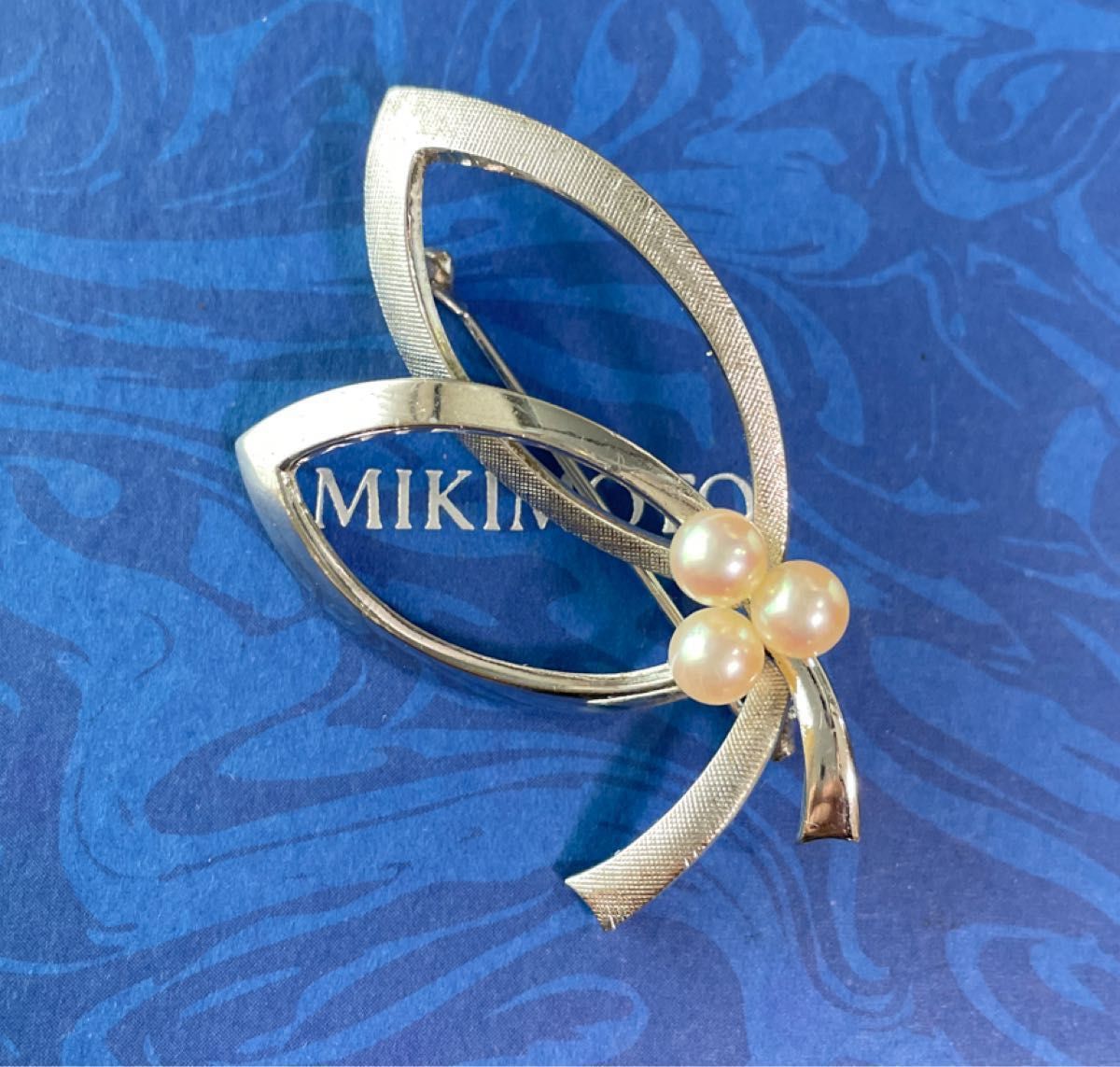 ミキモト ブローチ シルバー MIKIMOTO パールブローチ 入学式 卒業式