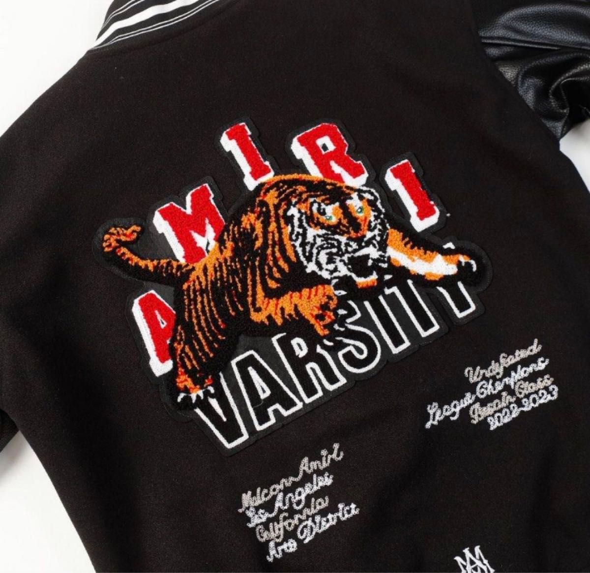 アミリ AMIRI タイガー バーシティジャケット スタジャン Lサイズ