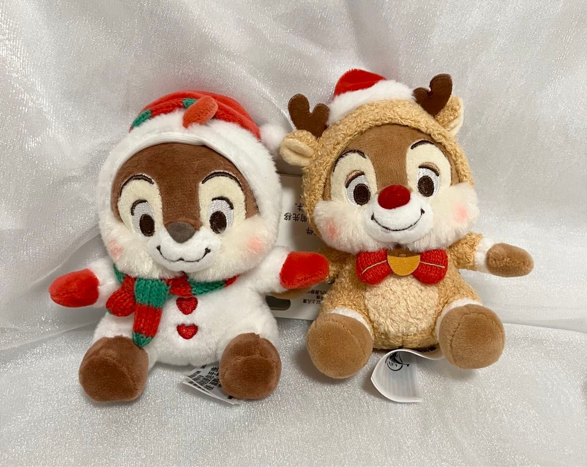 上海ディズニー公式 チップ&デール ぬいぐるみキーチェーン 2023年